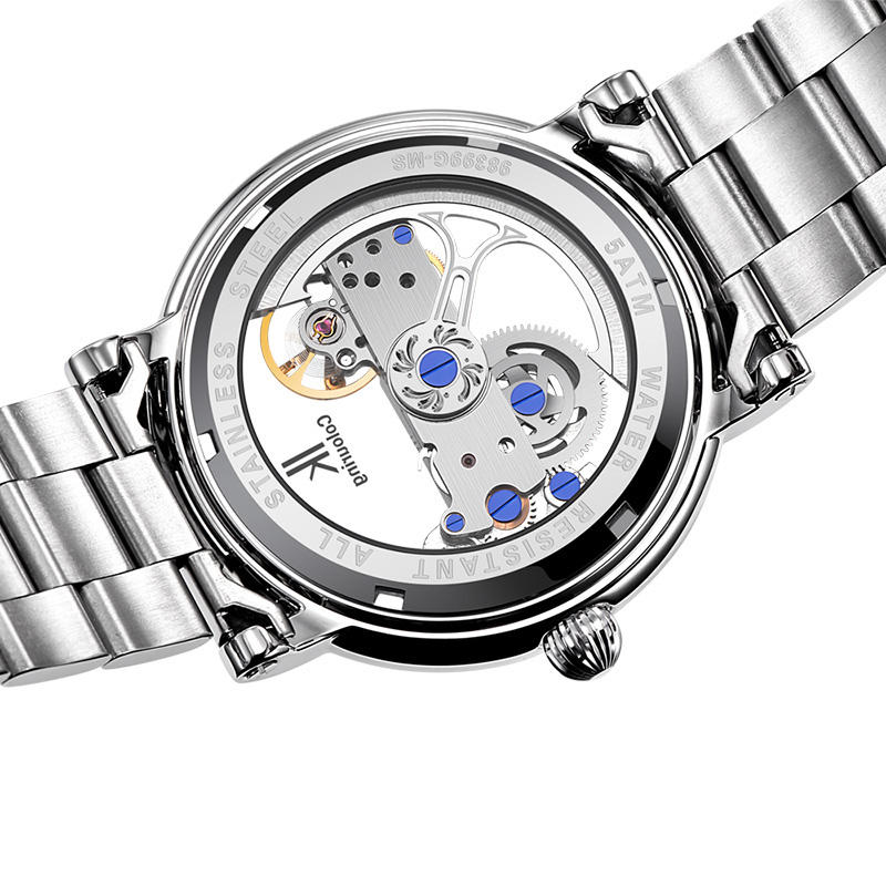 Business Style Men Wrist Watch Stainless Steel Strap Automatic Mechanical Watches