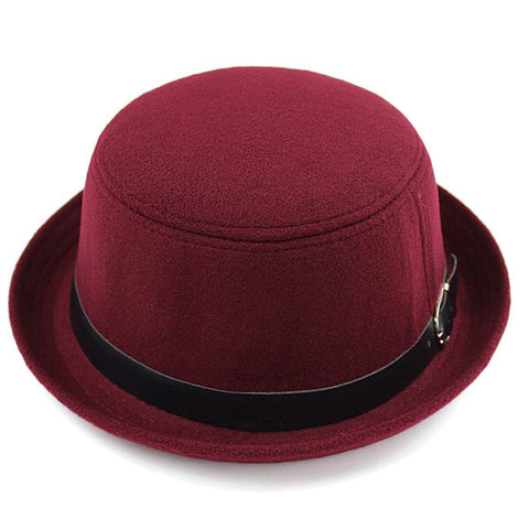 Ladies Hat Stylish Woolen Solid Little Dome British Retro Cap