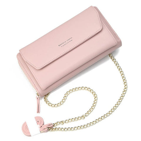 Cell Phone Pocket Portable Girls Purse Large Capacity Card Holder Female Chain Wallet