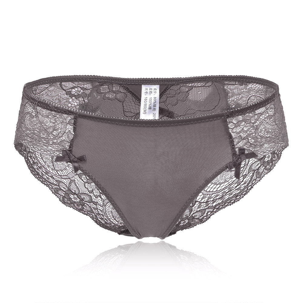 Seduced Soft Lace Sexy Butterfly Knot Low Waist Panties