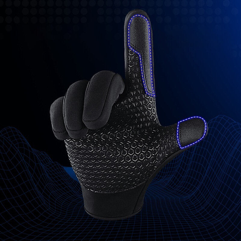 Fluff Warm Gloves Windproof Waterproof Touchscreen Golves Winter Warm Anti Slip Bike Cycling Gloves for Outdoor Skiing Hiking