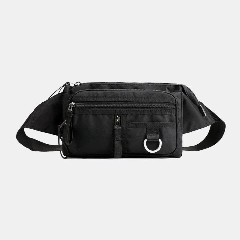 Men's Nylon Multi-layer Anti-theft Crossbody Chest Bag with Multi-pockets