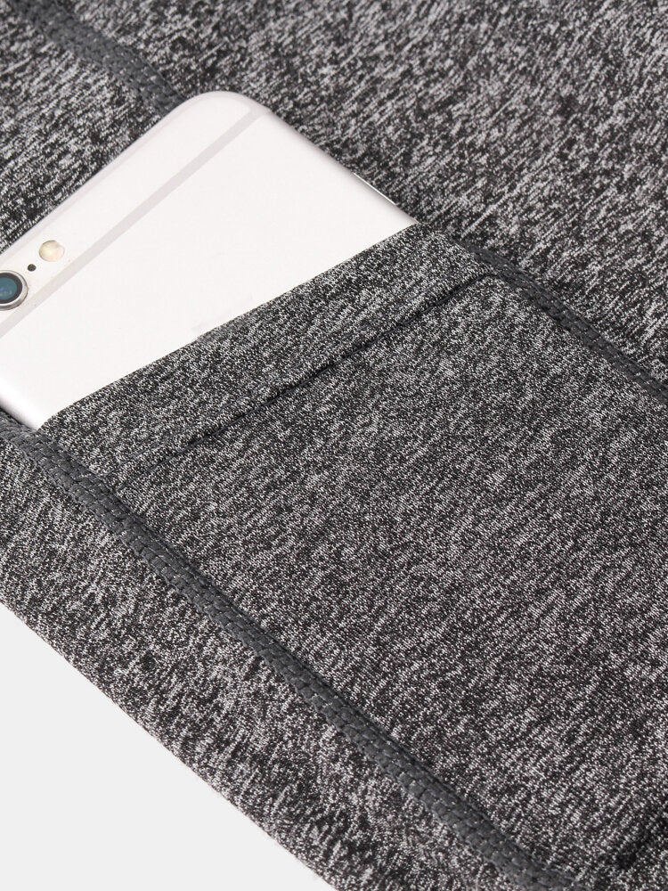 Soprt Women Solid Color Quick Dry Pocket High Waist Elasticity Yoga Pants