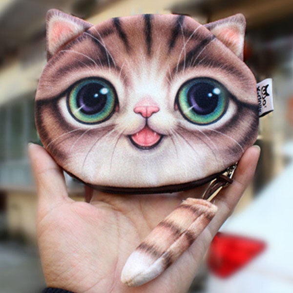 women cute cat wallet coin bag fashion mini bag money purse-PPT