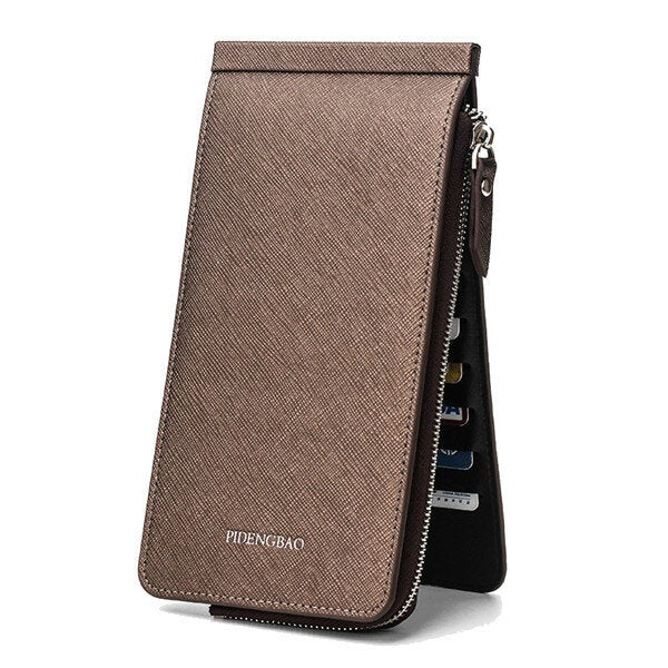 Women Men 26 Multi Card Holder Ultra Thin PU Leather Zipper Business Card Case 5.5'' Phone Bags