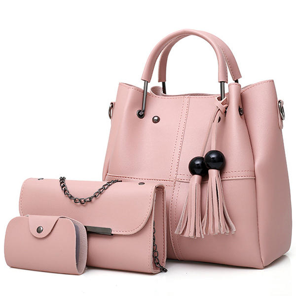 Fashion Handbag Messenger Bag Crossbody Bag Three-piece Tassel Mother Bag