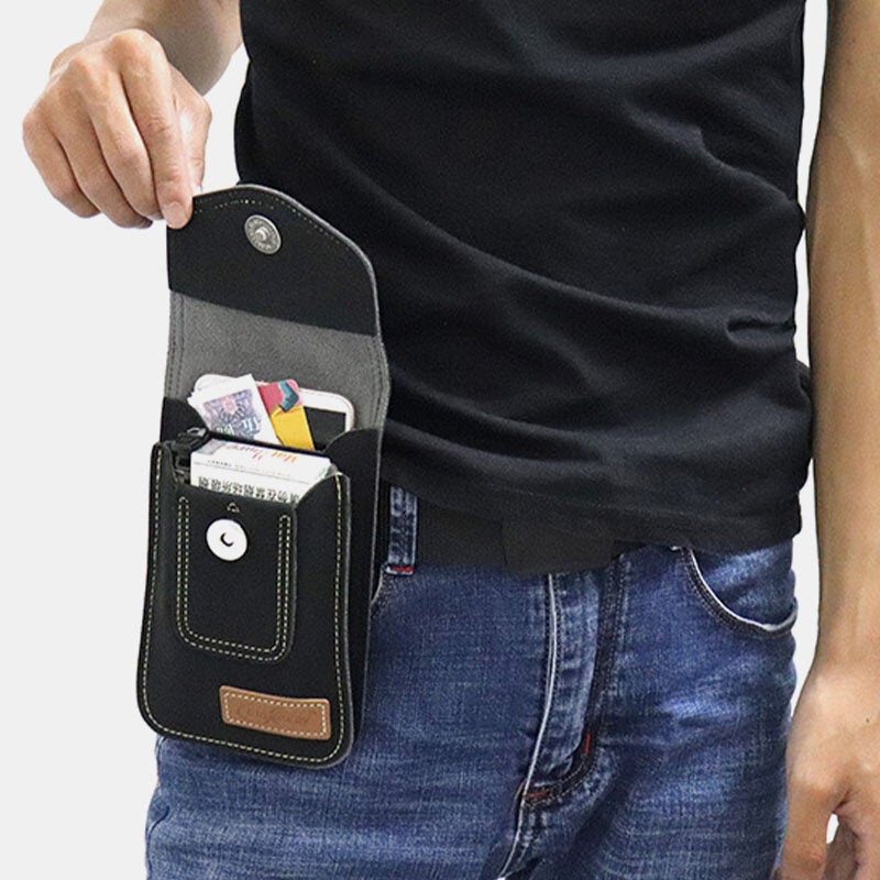 New Belt Bag Fanny Pack 6.5 inch Phone Bag Card Holder Easy Carry For Men