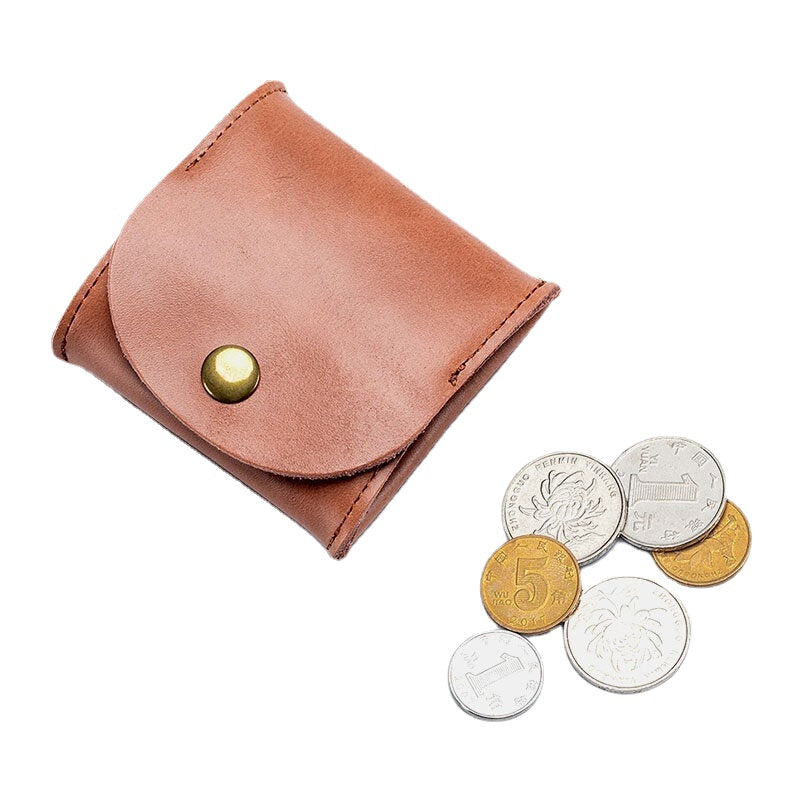 Women Genuine Leather Mini Retro Coin Bag Small Storage Bag Earphone Bag