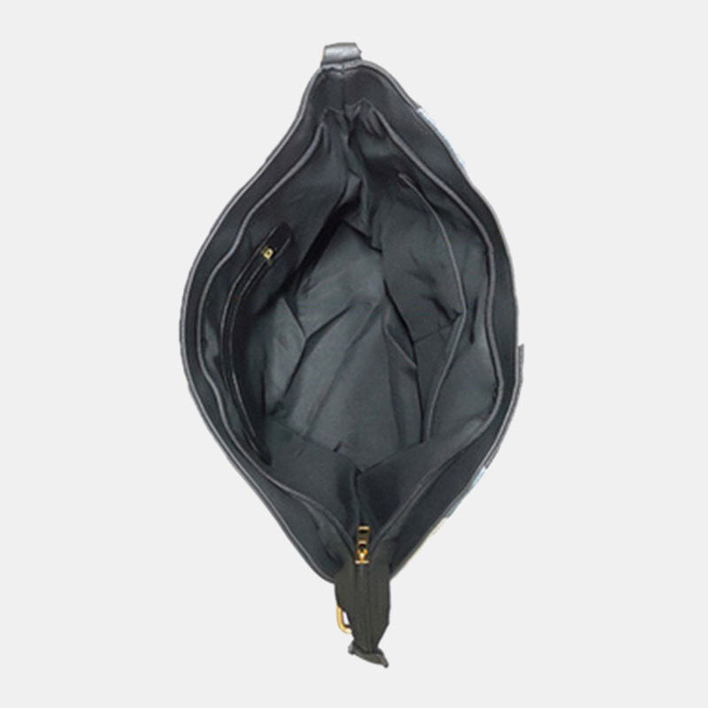 Women Faux Leather Fashion Color Block Tassel Crossbody Bag Shoulder Bag