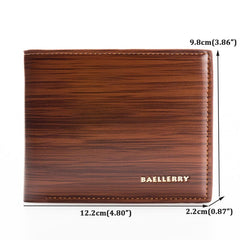 Men Leisure Casual Short Cross Wallet Multi-Slot Tri-fold Wallet