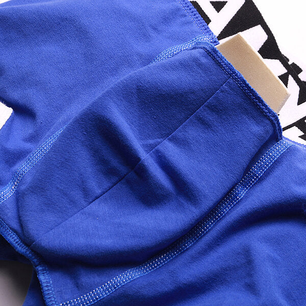 Hip Lifting U Convex Cotton Comfy Boxer Briefs  with Cup Pads for Men