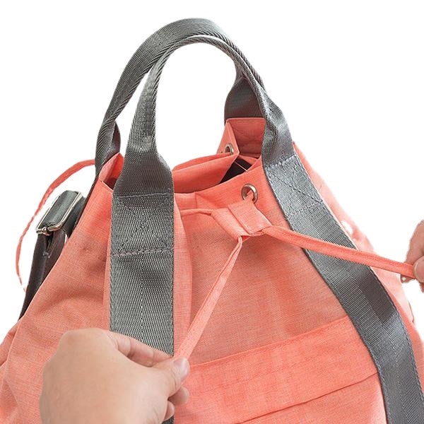 Women Waterproof Large Capacity Drawstring Travel Handbag Duffel Bag Backpack