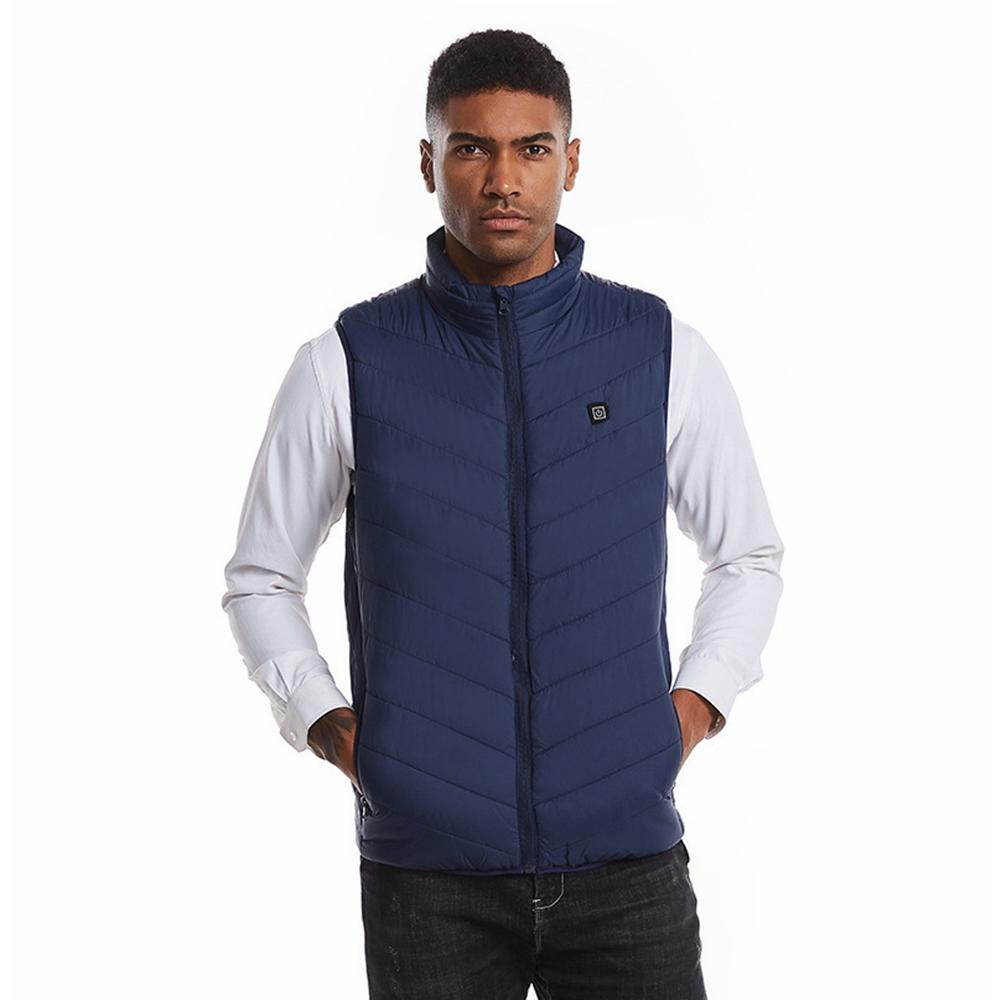 USB Heated Hooded Jacket: 3-Temp Control for Back, Abdomen & Neck Warmth