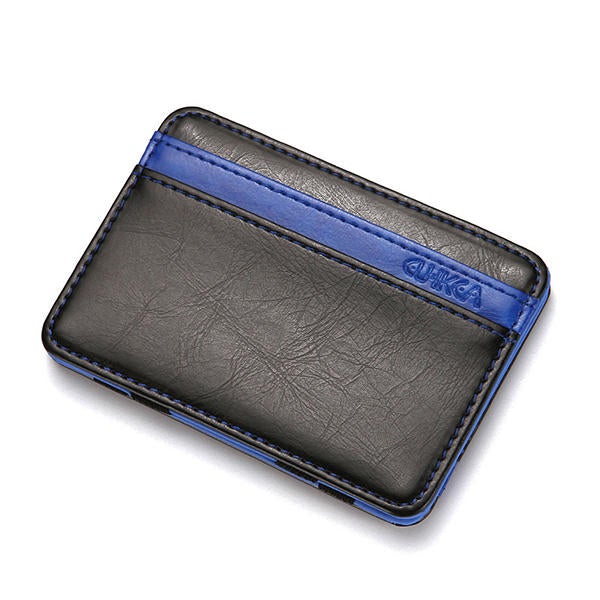 PU Money Card Clip Magic Wallet Casual Clutch Bus Card Bag