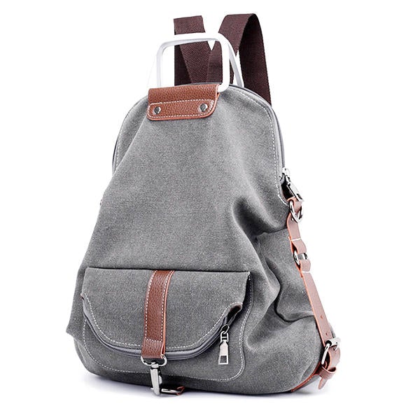 Women Multi-functional Casual Messenger Bag Canvas Crossbody Bag Backpack