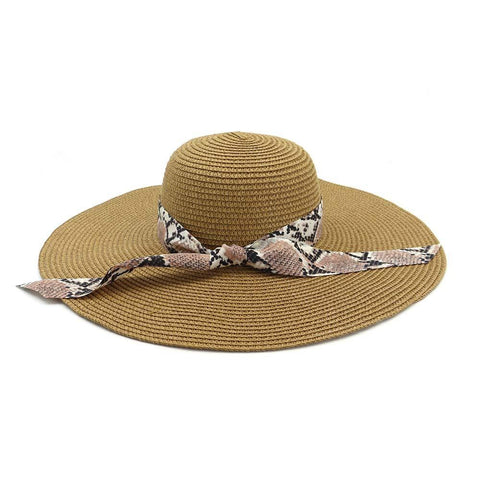 Women Foldable Ribbon Sunscreen Bucket Straw Hat Outdoor Casual Travel Beach Floppy Hat