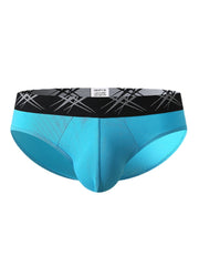 Mens Cotton Solid Color Elastic Mid Waist Breathable Thin Briefs