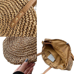 women summer beach large capacity straw woven handbag tote bag