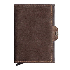 Men Retro RFID Blocking Antimagnetic Cowhide Wallet Casual Multi-card Slot Hasp Card Holder Multifunction Money Clip