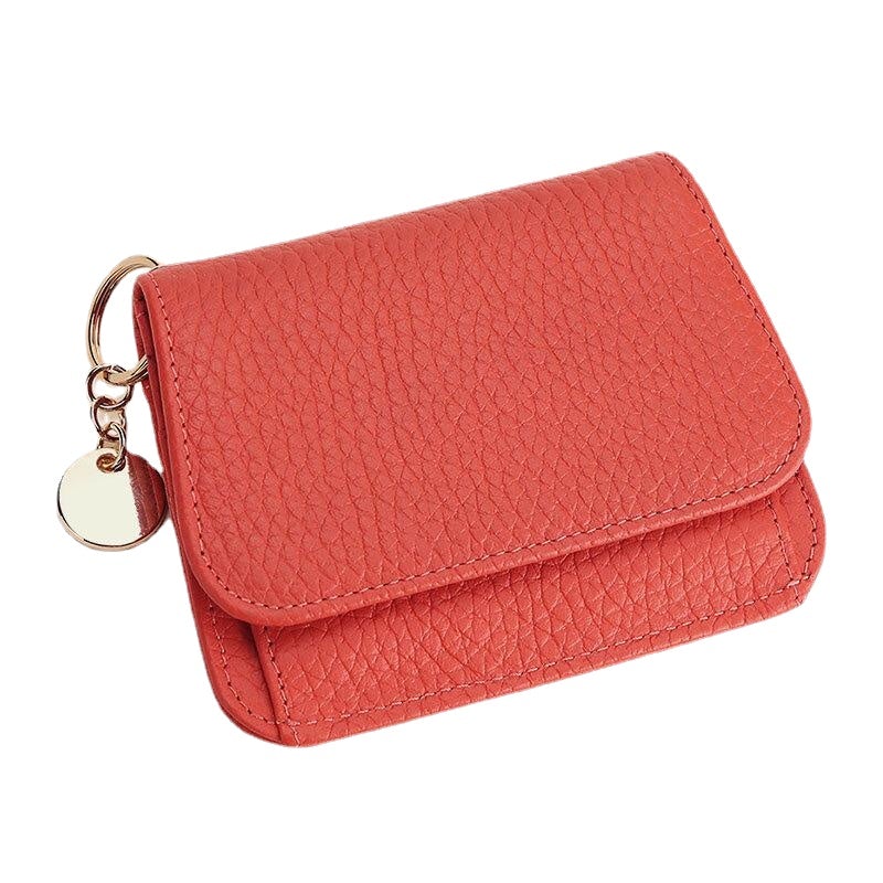 Women Trifold Short Zipper Coin Purse RFID Anti-magnetic Wallet Multi-card Slot Card Holder