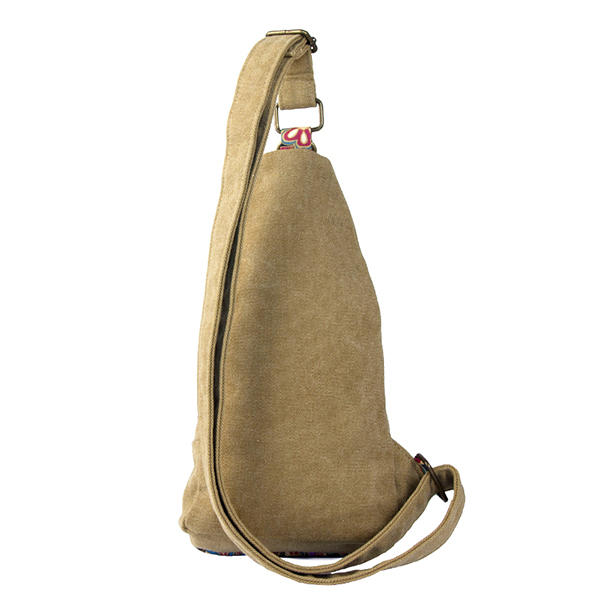 Canvas Retro National Floral Women Crossbody Bag Chest Sling