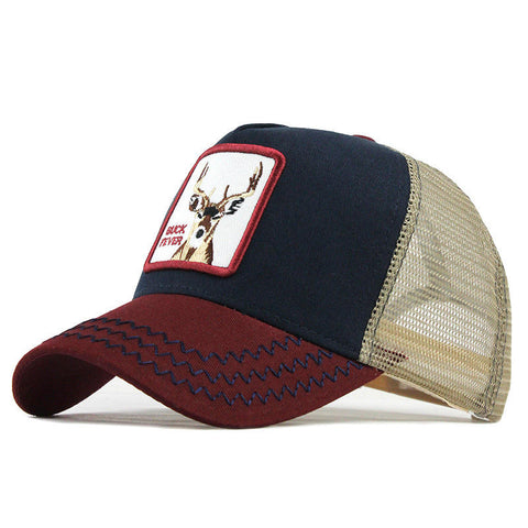 Unisex Cartoon Print Baseball Cap Animal Embroidery Baseball Cap Vintage Adjustable Snapback Hat