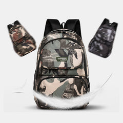 Men Large Capacity Camouflage Waterproof Student School Bag 15.6 Inch Laptop Bag Travel Outdoor Backpack