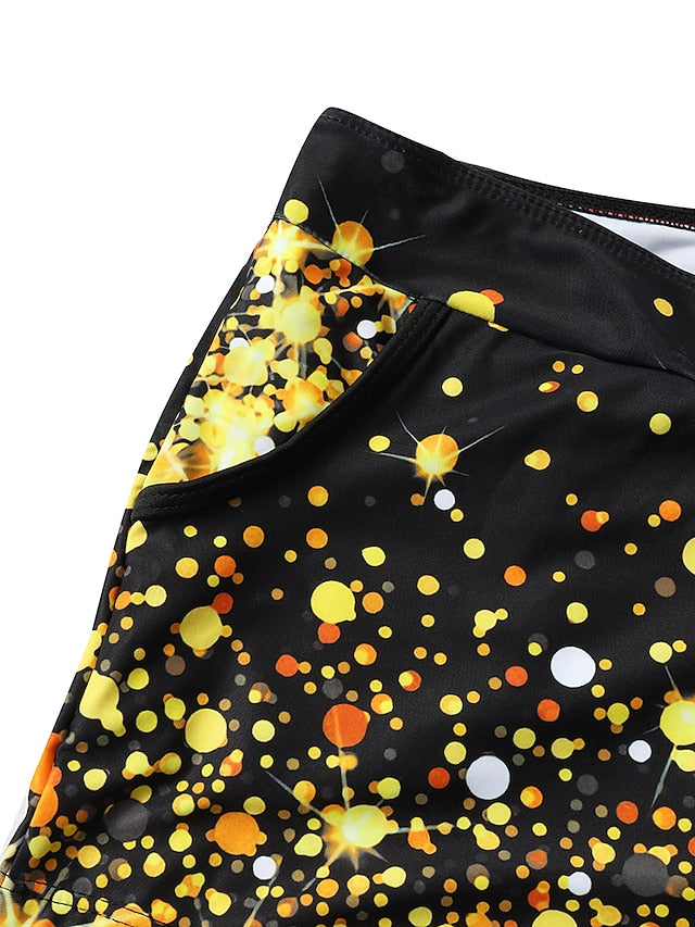 Women's High Waisted Color Block Tankini Swimsuit - Padded V Wire, Sexy Sports Vacation Wear