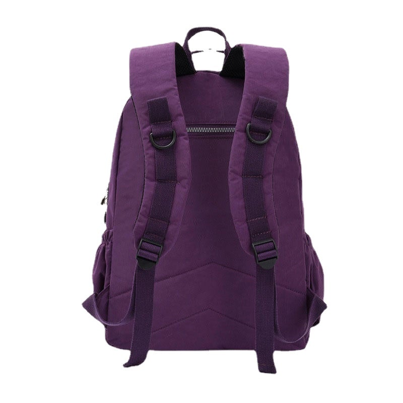 Women Nylon Multifunction Waterproof Casual Patchwork Backpack