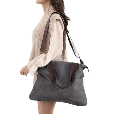 Women Vintage Large Capacity Handbag Shoulder Bag Crossbody Bag