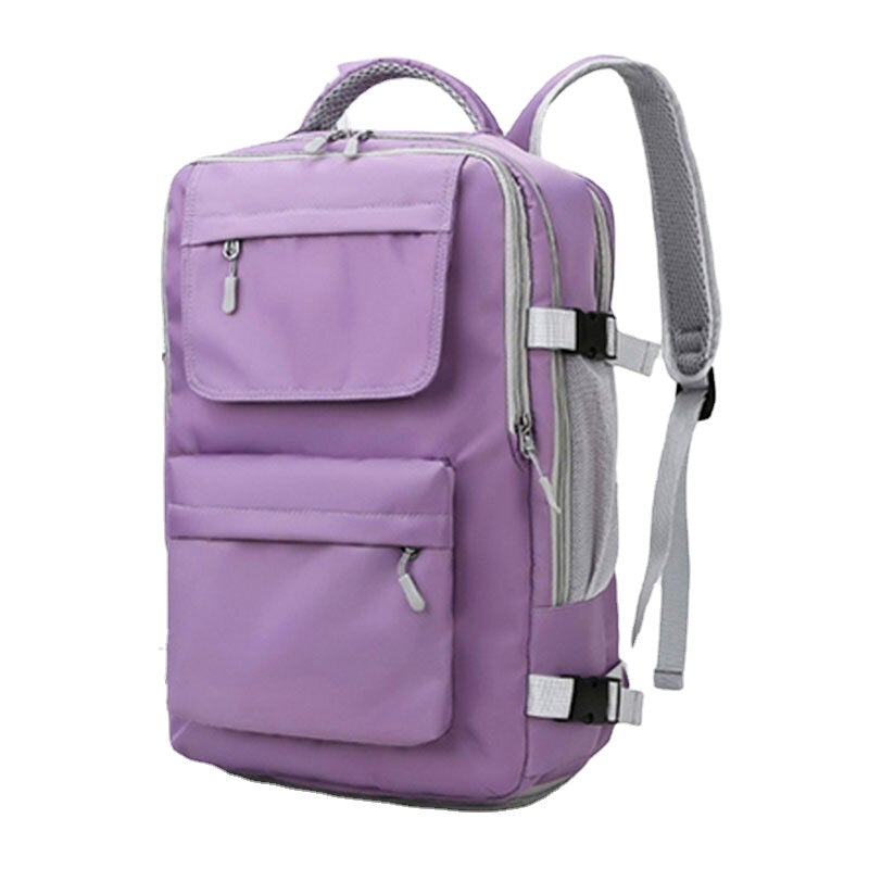 Women Nylon Multi-pocket Compartment Backpack Multifunction Large Capacity Travel Bag