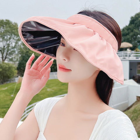 Women's Pure Cotton Outdoor Leisure Holiday Shell Empty Top Hat Sun Hat