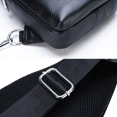 Men Genuine Leather Leisure Crossbody Bag Chest