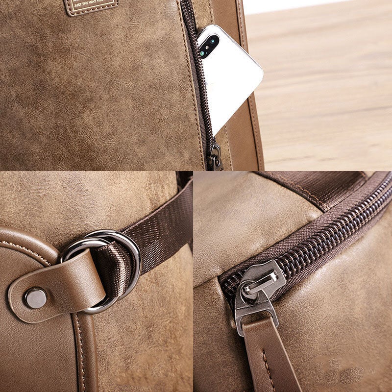 Men Vintage Large Capacity Backpack Casual Travel Bag