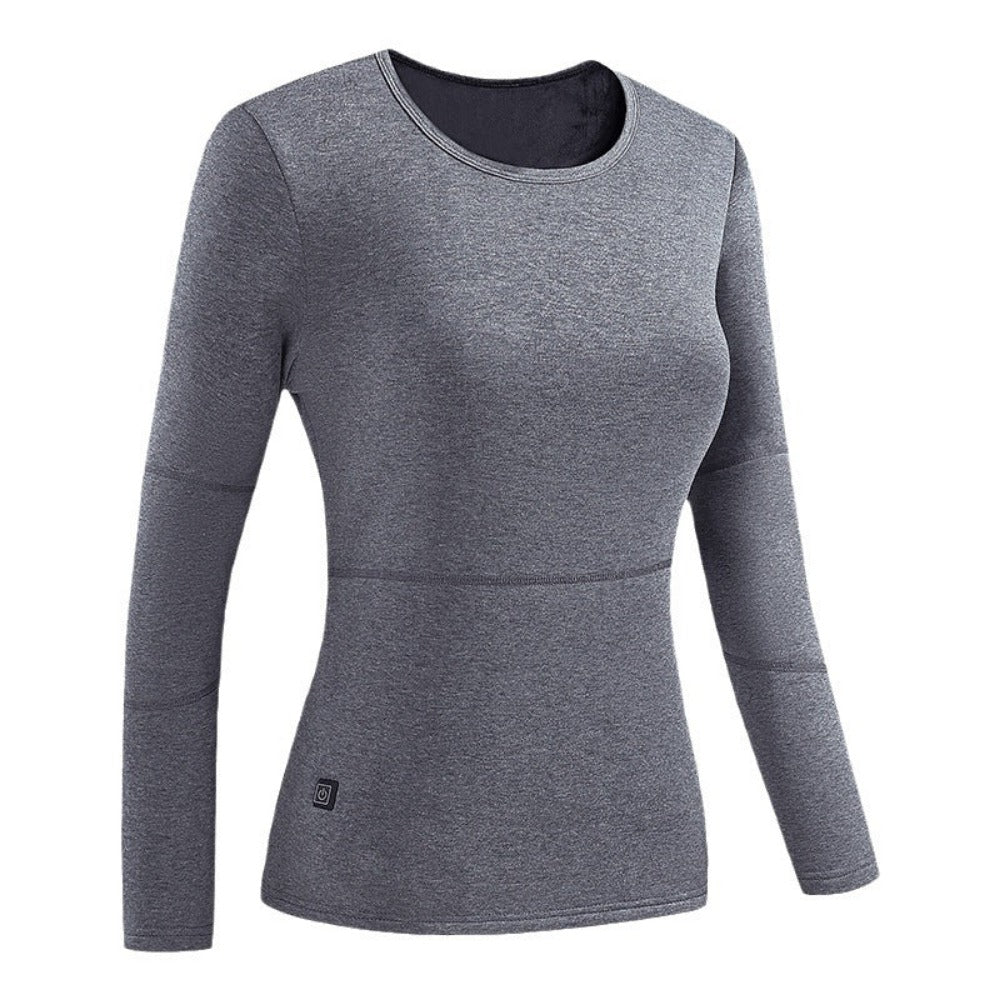 USB Heated Thermal Underwear Top - 3 Temperature Settings | Winter Warming Base Layer for Men & Women