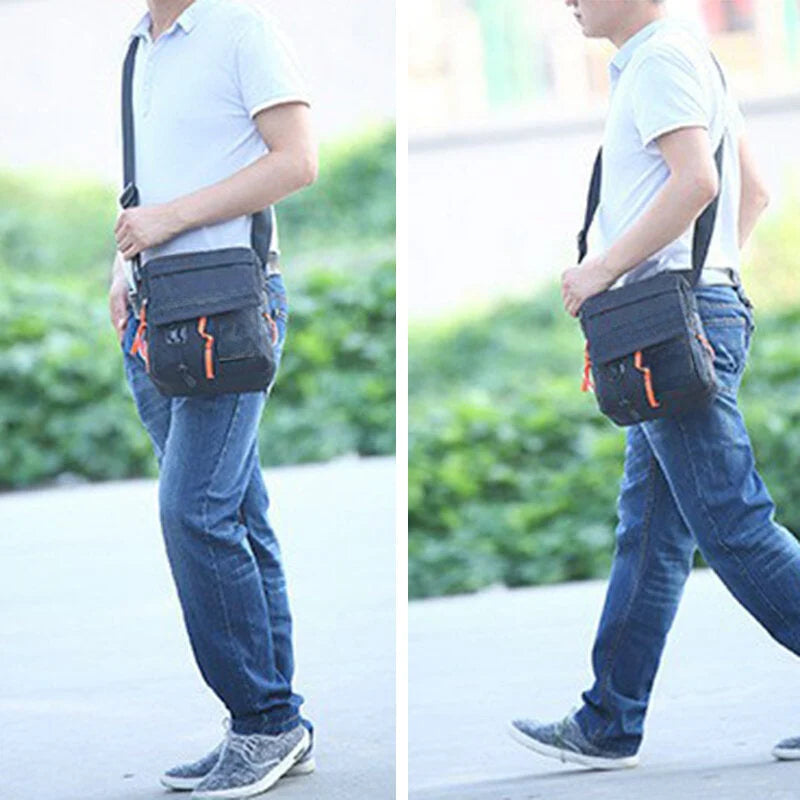 Men's Waterproof Nylon Crossbody Travel Bag for Outdoor Use