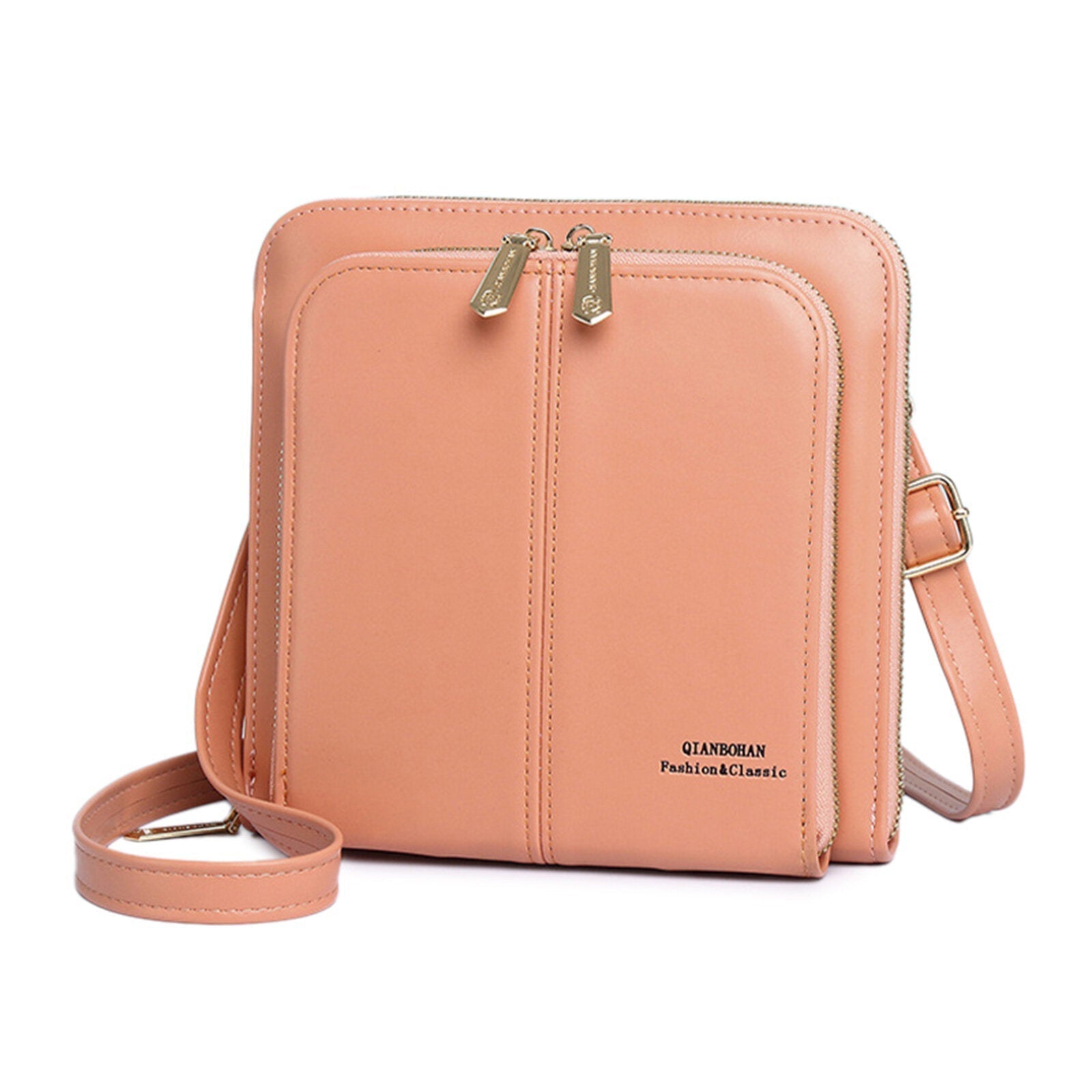 Women Artificial Leather Fashion Casual Crossbody Bag Multi-compartment Multi-card Slot Phone Bag