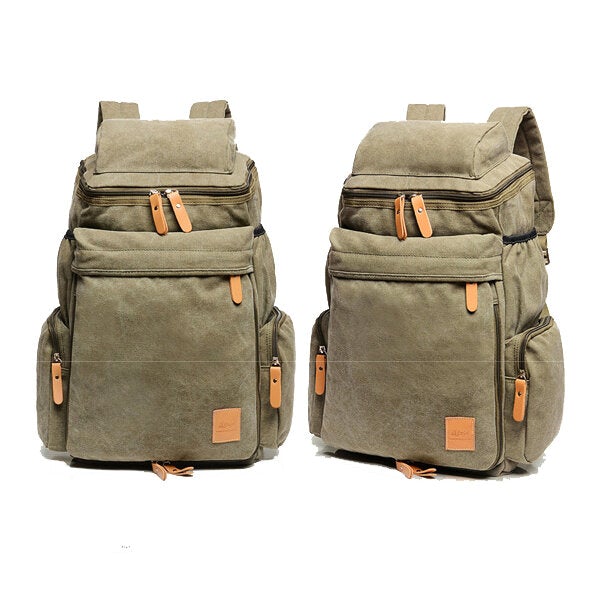 Men Women Large Capacity School Laptop Backpack Canvas Casual Backpack