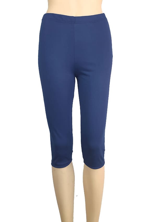 Women's Daily Yoga Stretchy Cotton Blend Lightweight Sports High Waist Capri shorts