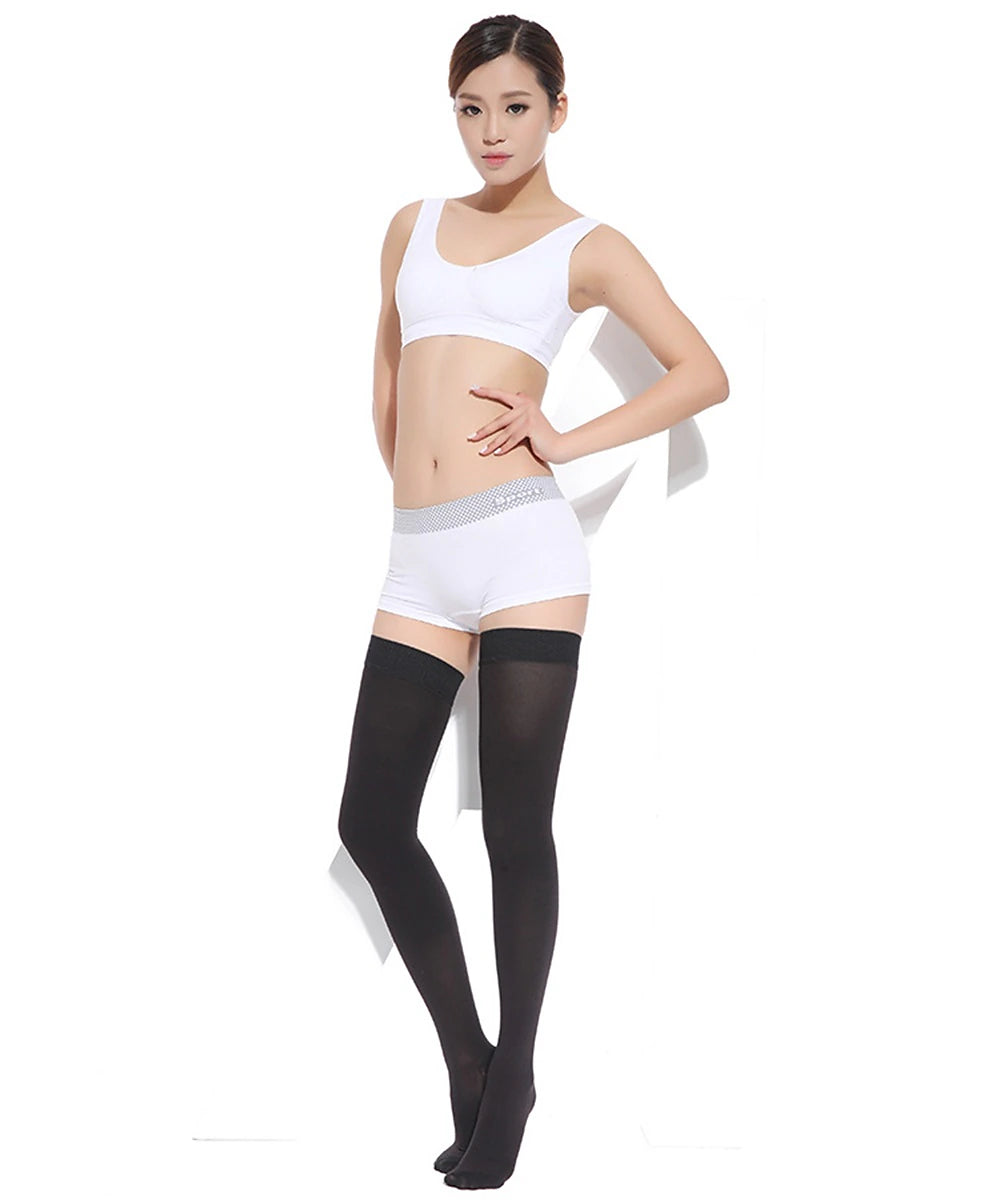 A Pair Two Stage Long Tube Health Care Long Leg High Elastic Stockings Blood Anti Stockings Thin Leg Compression Socks Pressure Pregnant Women Edema