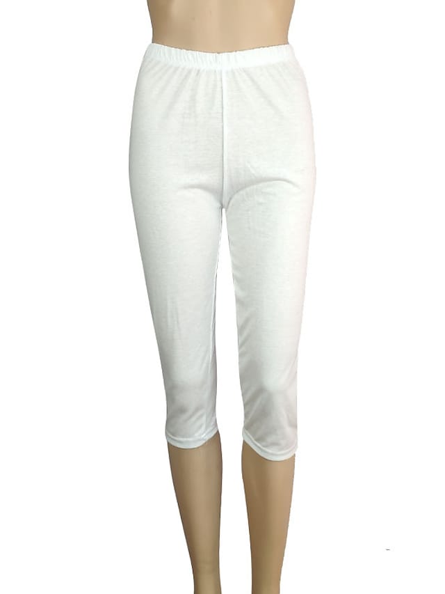 Women's Daily Yoga Stretchy Cotton Blend Lightweight Sports High Waist Capri shorts