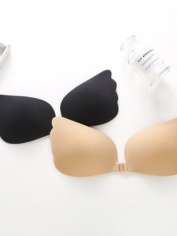 Women's Plus Size Bras & Bralettes Adhesive Bra Strapless 3,4 Cup Solid Color Micro-elastic Breathable Push Up Invisible Wedding Party Party & Evening Silica Gel 805-1 skin tone , 1 PC
