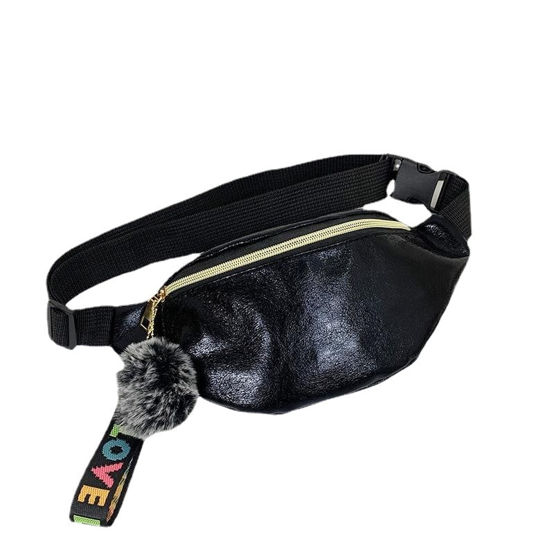 Cool Sequins Printing Waist Bag For Woman  Fashion  Girls Shoulder Belt Bags Kids Waist Packs Glitter Phone Pouch