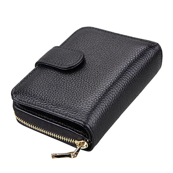 Genuine Leather Unisex 10 Card Slot Wallet Fashion Hasp Holder