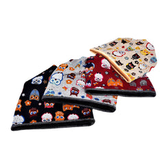 Women Plus Velvet Keep Warm Cartoon Animals Pattern Casual Personality Elastic Dual-use Neck Protection Beanie Scarf