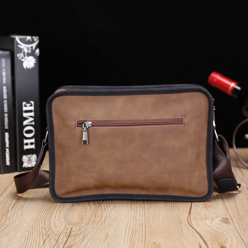 Men PU Leather Anti-theft British Retro Crossbody Bags Shoulder Bag Messenger