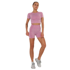 Women's High Waist Yoga Sets High Elasticity Skinny Quick Dry Yoga Sets Yoga Shirt Yoga Shorts Fitness Gym Workout Running Sports Clothing Sets