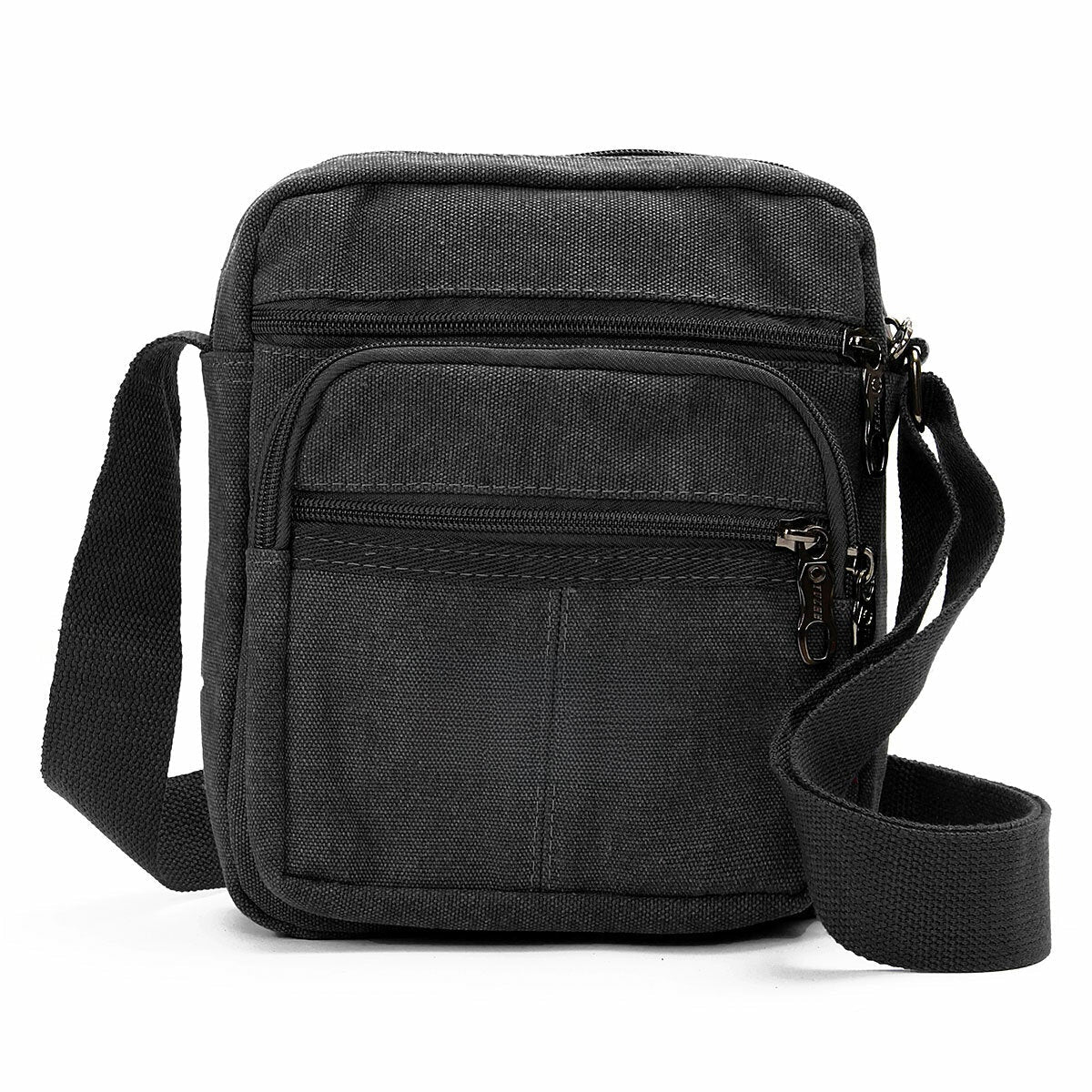 Men's Retro Canvas Crossbody Bag with Multi Pockets - Casual Shoulder Bag