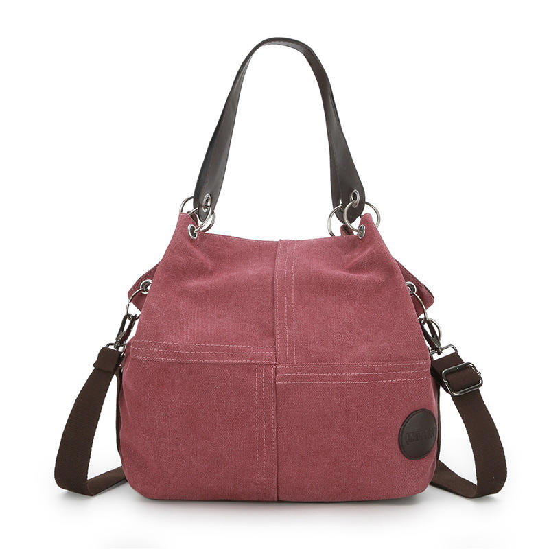 Women Casual Canvas Plaid Multi-Carry Handbag Shoulder Bag Crossbody Bag