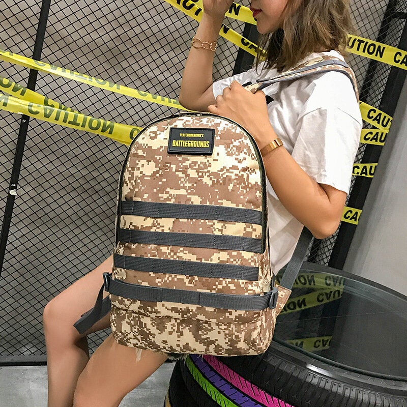 Unisex Camouflage Oxford Cloth Student School Bag Fashion Game Trend Backpack